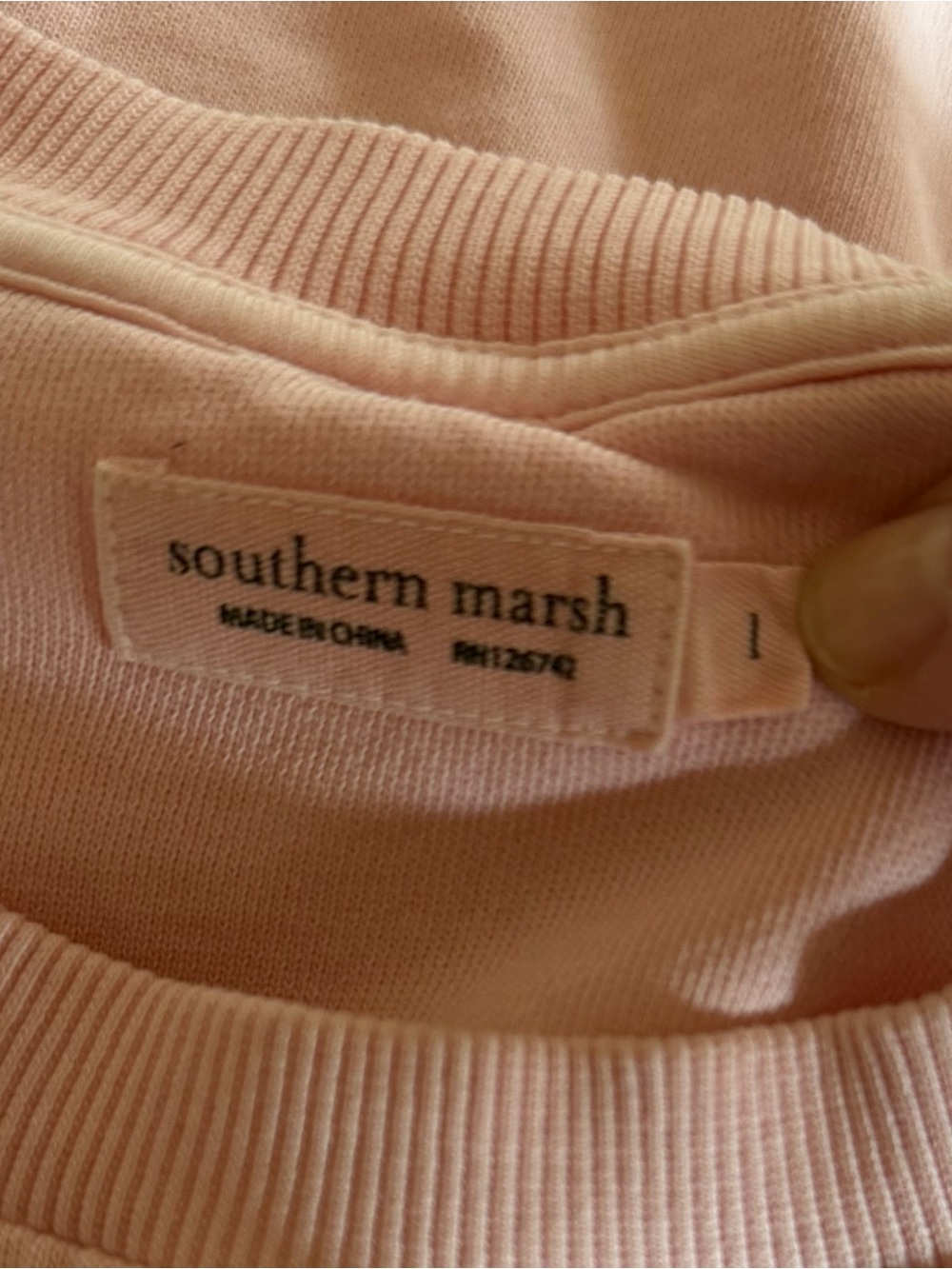 Southern Marsh SEAWASH™ Sweatshirt - American Flag in Camelia - Picture 5 of 5
